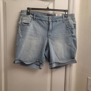 Style & Co. Light Blue Jean Bermuda Shorts